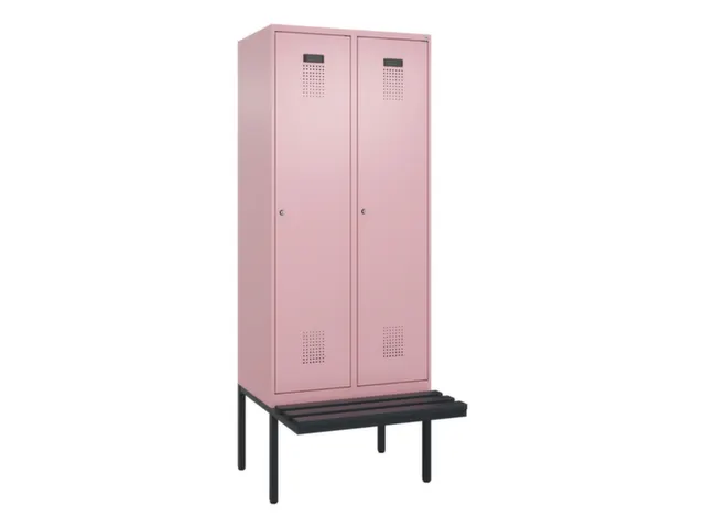locker met bank,voor scheiding van kleding,HxBxD 2120x800x815mm,2vak
