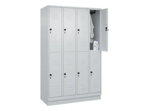 dubbeldekse locker,HxBxD 1950x1200x500mm,4x2vak.,vak B 300mm