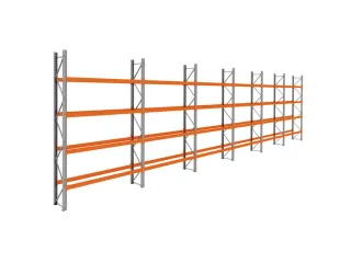 palletstelling,basis+5xaanbouw,HxBxD 4620x16900x750mm,vakl. 3000kg - 1
