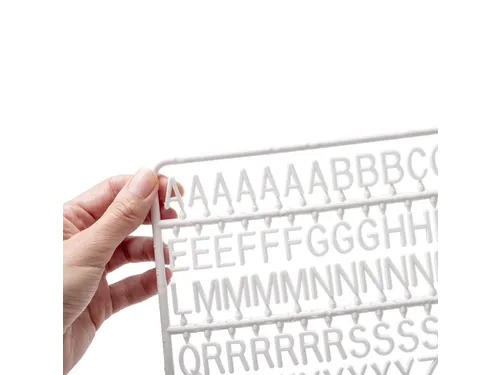 Letter set IEZZY voor letterbord 2x 150 letters en cijfers Wit