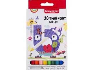 Bruynzeel kids Super Point viltstiften set 20 kleuren - 1