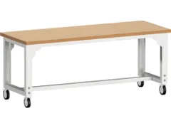 werkbank,verrijdbaar,HxBxD 840-1140x2000x750mm,beukenblad,geolied