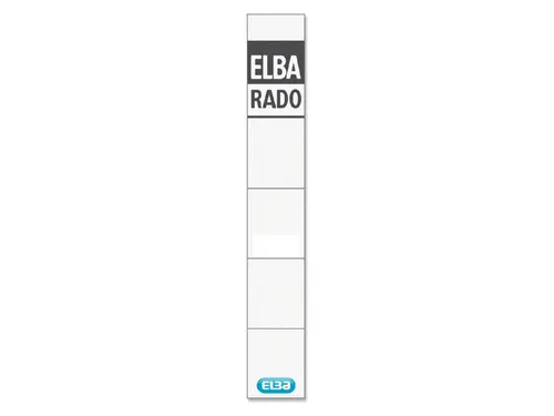 Rug-insteekkaart Elba Rado smal 24x159mm wit 10 stuks