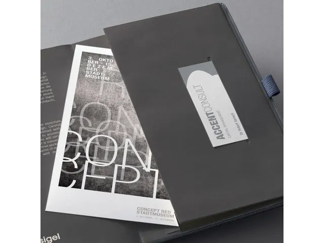 Notitieboek Conceptum A5 grijs metallic gelinieerd hardcover