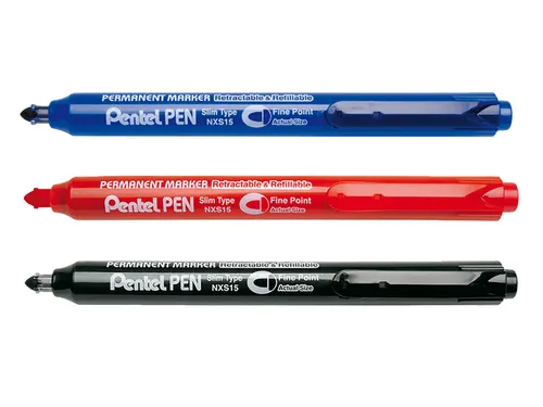 Viltstift Pentel NXS15 zwart 1mm