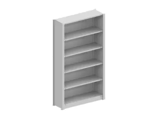 kantoorstelling grondveld HxBxD 1850x1056x335mm 5 OH Stalen Ral7035 - 1