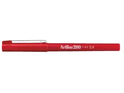 Fineliner Artline 200 rond fijn rood