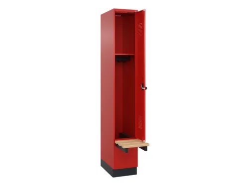 locker met bank,HxBxD 1950x300x815mm,1vak,vak B 300mm,draaigrendel