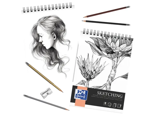 Tekenblok Oxford Sketching A4 50 vel 120 gram spiraal