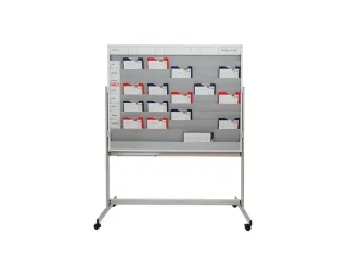 mobiele combiplanner,HxB 1185x1495mm,magnetisch,bord wit,m. raster - 5