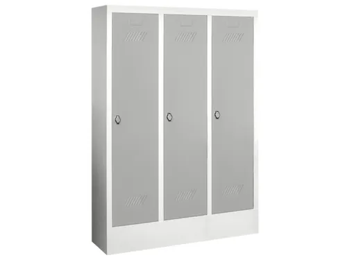 lockerkast v. kinderen,HxBxD 1300x780x300mm,3vak,RAL7035,front RAL7035
