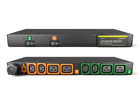 Vertiv MG01X1R1-08P443-3PS6B2H10-S, Basis, 1U, Horizontaal, Zwart, 8 A