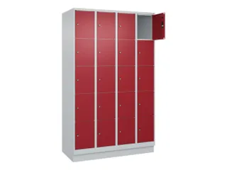lockerkast,HxBxD 1950x1200x500mm,4x5vakken,vak B 300mm,cil.-slot - 1