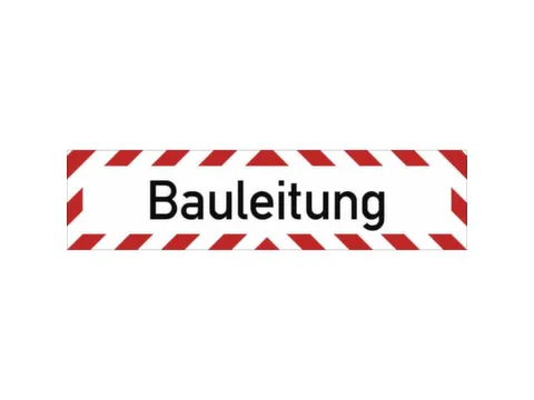 aanwijzingsbord,Bouwdirectie,folie,rood/wit/zwart,zelfklevend