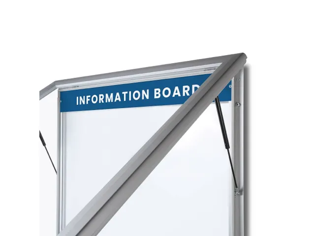 Outdoor mededelingenbord 24x A4 met logopaneel LED verlicht