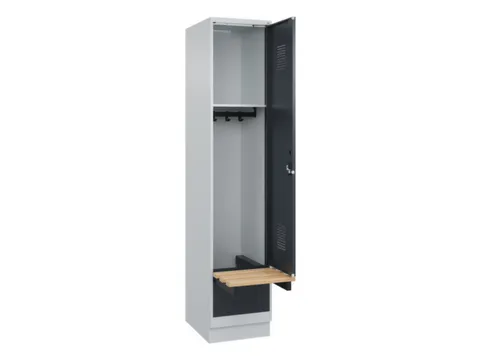 locker met bank,HxBxD 1950x400x815mm,1vak,vak B 400mm,cilinderslot