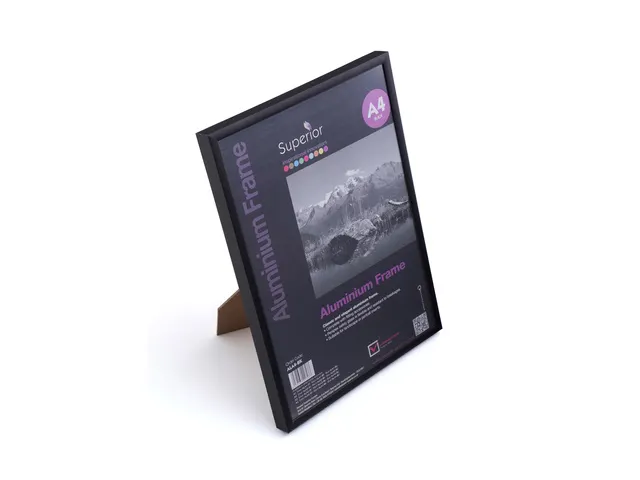 Cadre photo Seco A4 Noir aluminium brossé 11mm