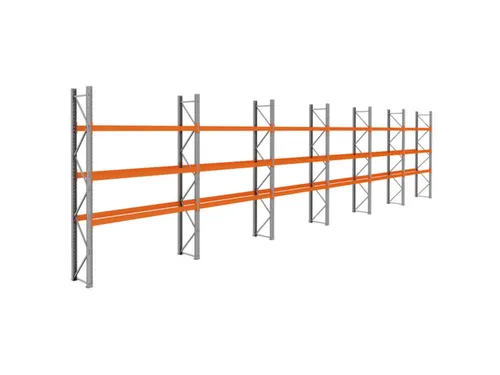 palletstelling,basis+5xaanbouw,HxBxD 3990x16900x750mm,vakl. 3000kg