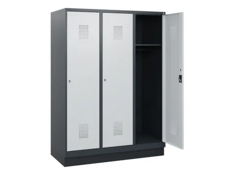 schoollocker,HxBxD 1630x1200x500mm,3vak,vak B 400mm,cil.-slot,sokkel