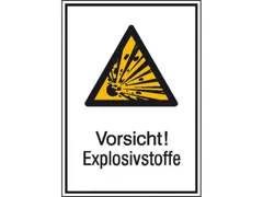 waarschuwings-combibord,v. binnen/buiten,Pas op! Explosieve stoffen