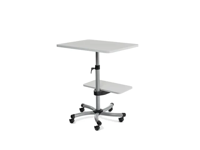 Mobiele werktafel Rocada 2 verstelbare bladen, melamine grijs