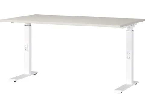 In hoogte verstelbaar bureau,HxBxD 680-910x1400x800mm,blad lichtgrijs