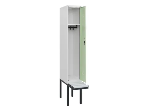 locker met bank,HxBxD 1950x300x815mm,1vak,vak B 300mm,cilinderslot