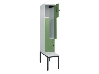 Z-garderobekast,HxBxD 2120x400x815mm,2vak,vak B 400mm,draaigrendel - 2