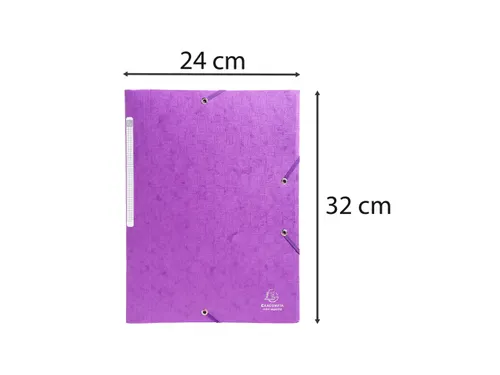 Elastomap 3 Kleppen Paars Glanskarton 600g/m2 Scotten A4 -