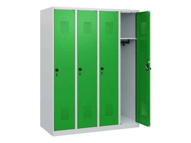 schoollocker,HxBxD 1530x1200x500mm,4vak,vak B 300mm,draaigrendel