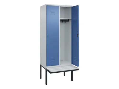 locker met bank,HxBxD 2120x800x815mm,2vak,vak B 400mm,cil.-slot