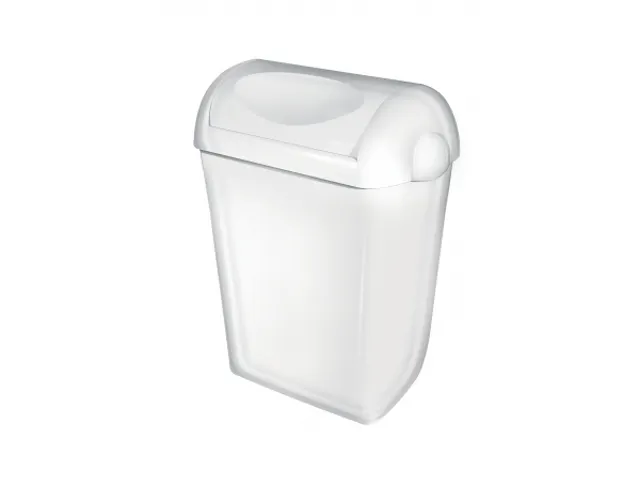 Afvalbak Kunststof Wit 23 Liter Met Swing Deksel