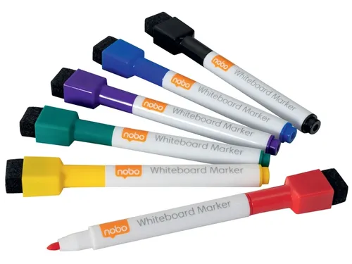 Nobo droog uitwisbare mini markers assorti