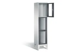 lockerkast 1850x420x500mm 1x3 vakken Cilinderslot Poten, RAL7021