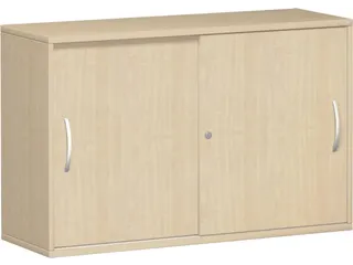 Schuifdeurkast 770x1200x430mm Romp Lichtgrijs Decor Front Esdoorn - 2