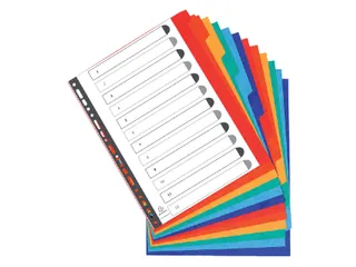 Tabbladen Exacompta A4 extra breed 11-Gaats 12-Delig Karton Assorti - 1