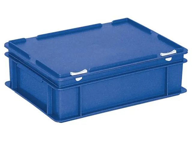 Euronorm Stapelkrat Hxlxb 130X400X300Mm 11L Met Deksel Blauw