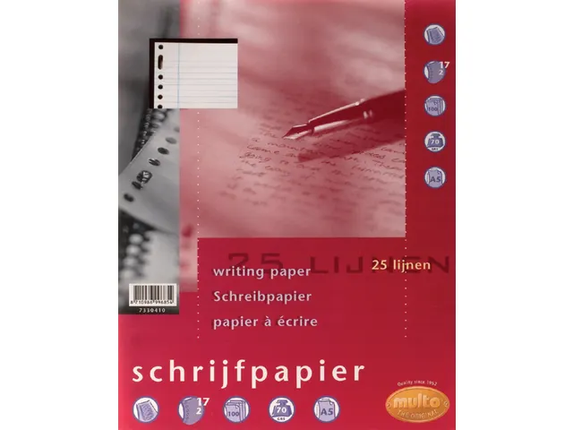 Interieur Multo A5 17-Gaats Lijn 80gr 50vel