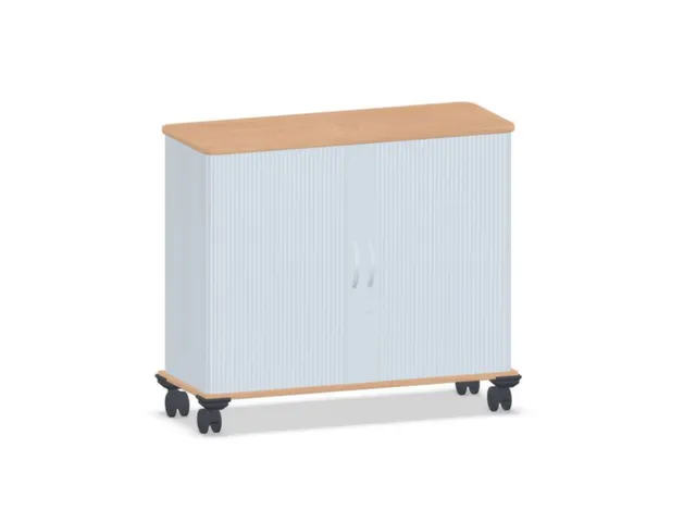 Armoire À Rideaux Transversaux,Finition Corps Hêtre