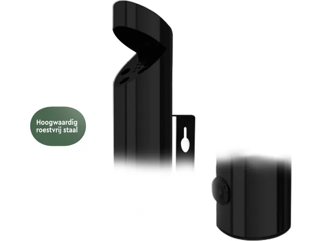 Wandasbak RVS AT200 Zwart