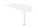 aanbouwtafel,i.h.v.,HxBxD 720-840x1200x600mm,halfrond,Bl-wit