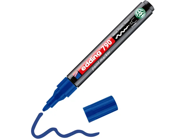 Paintmarker edding 790 op alcoholbasis 2-3mm blauw