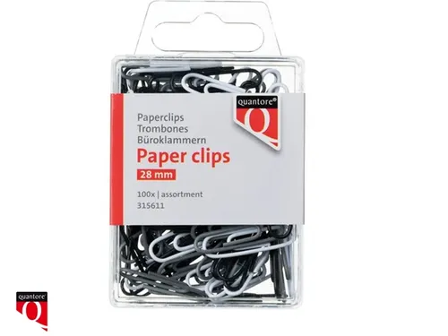 Paperclip Quantore blister 28mm assorti