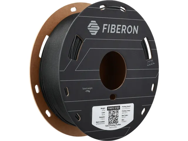 3D Filament Fiberon PA612-ESD Black, 1,75 mm / 500 gram