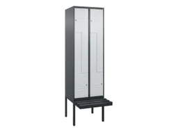 Z-garderobekast,HxBxD 2120x600x815mm,2vak,vak B 300mm,cil.-slot