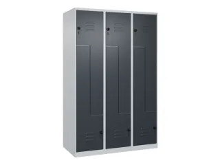 Z-garderobekast,HxBxD 1850x1200x500mm,vak B 200/400mm,draaigrendel - 1