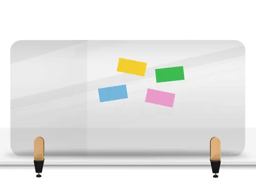 Bureauscherm Elements doorzichtig 60x120cm klemmen
