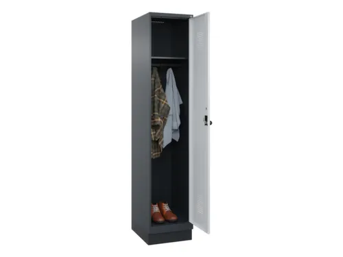 locker,HxBxD 1950x400x500mm,1vak,vak B 400mm,draaigrendel,sokkel