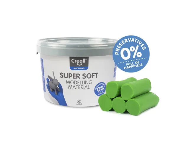 Pâte à modeler Creall Super Soft vert 1750g