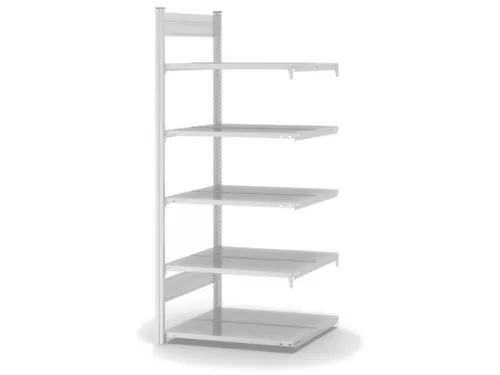 Inhaakstelling Aanbouwveld 1750x760x635mm 5Legborden Dubbel Ral7035